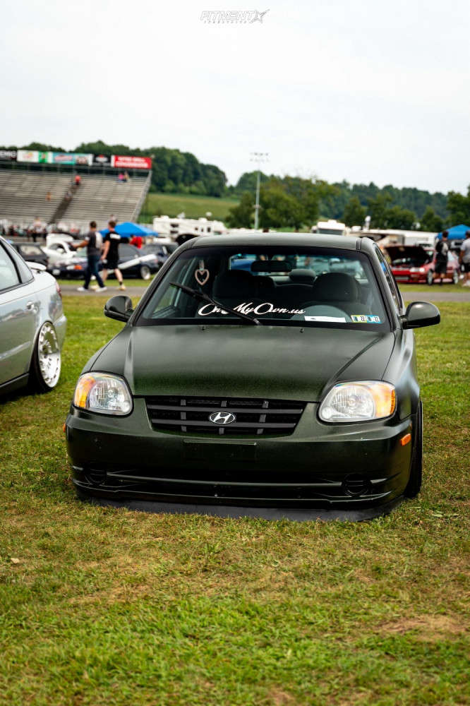 2005 Hyundai Accent GLS with 15x8 ESM 009r and Federal 165x50 on Coilovers  | 1843420 | Fitment Industries