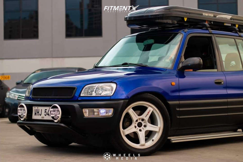 1999 Toyota RAV4 Base with 18x7.5 Rays Engineering Trd T3 and Nankang  225x45 on Coilovers | 795145 | Fitment Industries