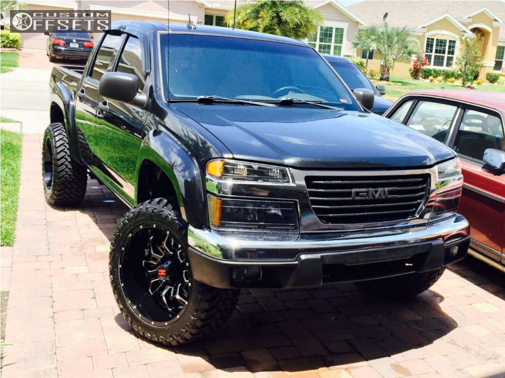 2008 GMC Canyon with 20x10 -24 Havok H109 and 285/50R20 Atturo Trail Blade  Mt and Leveling Kit | Custom Offsets