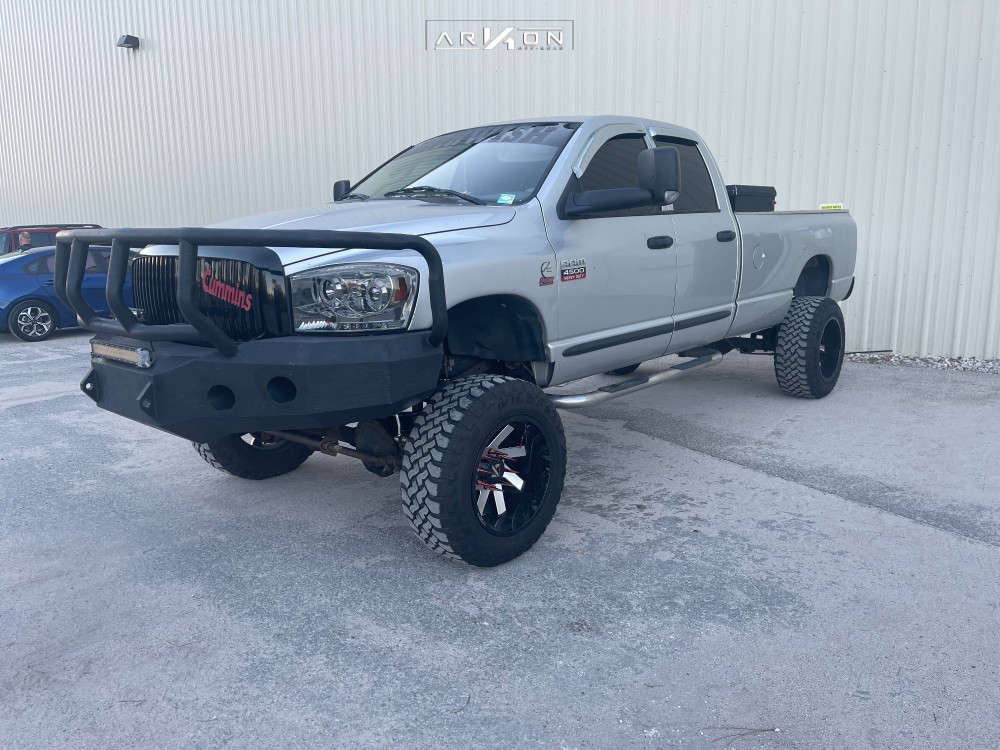 2009 Dodge Ram 3500 Wheel Offset Aggressive > 1" Outside Fender Suspension  Lift 8" | 1524980 | ARKON OFF-ROAD