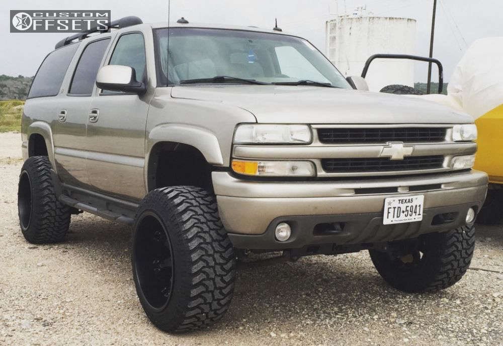2003 Chevrolet Suburban with 22x14 -76 Fuel Octane and 35/12.5R22 Mark Ma  Mark Ma and Suspension Lift 6" | Custom Offsets