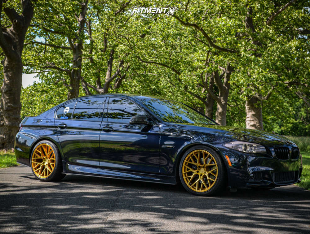 2013 BMW 550i Base with 20x9 Aodhan Ls009 and Pirelli 265x35 on Coilovers |  1789517 | Fitment Industries