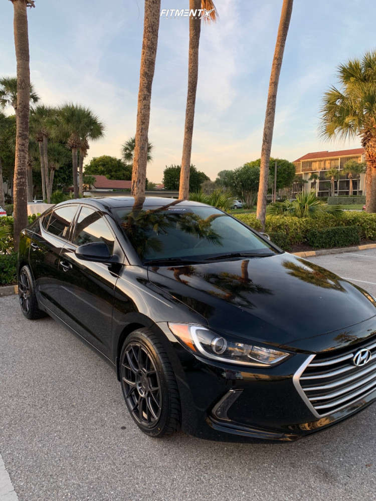 2018 Hyundai Elantra Value Edition with 18x8.5 Motegi Mr147 and Federal  225x40 on Stock Suspension | 976166 | Fitment Industries