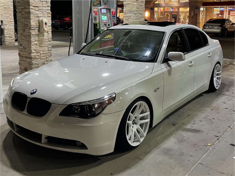 2004 BMW 530i with 18x9.5 22 ESR Cs8 and 215/35R18 Lionhart Lh-503 and  Coilovers | Custom Offsets