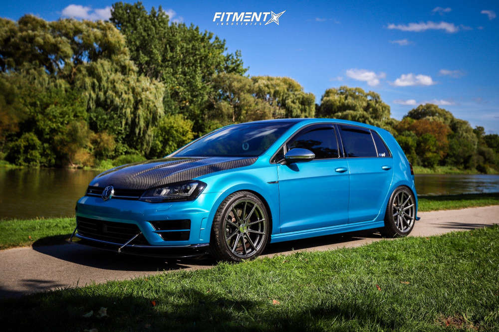 2017 Volkswagen Golf R Base with 18x8.5 TSW Bathurst and Hankook 235x45 on  Coilovers | 794340 | Fitment Industries