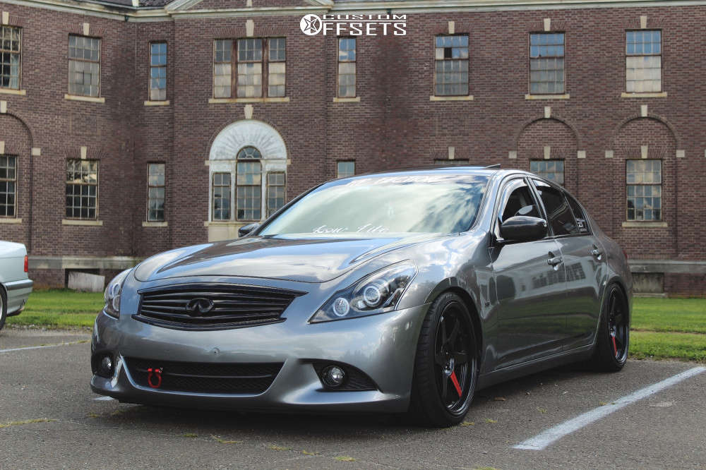 2015 INFINITI Q40 with 19x9.5 22 Varrstoen Es2 and 245/35R19 Achilles Atr  Sport 2 and Coilovers | Custom Offsets