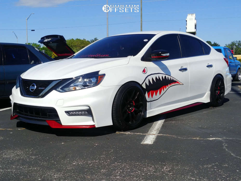 2018 Nissan Sentra with 18x9.5 20 Work Emotion Cr Kiwami and 225/45R18  Bridgestone Potenza and Coilovers | Custom Offsets