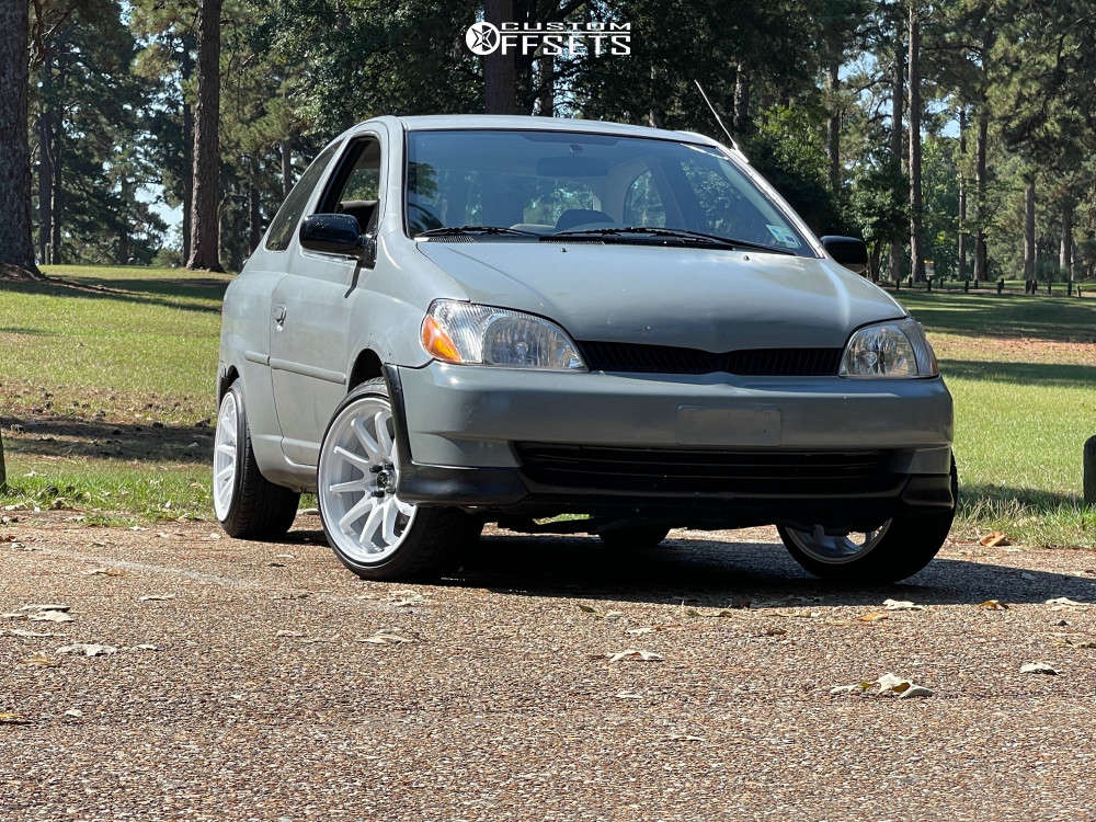 2001 Toyota Echo with 17x9 30 JNC Jnc006 and 215/40R17 Ohtsu Fp7000 and  Stock | Custom Offsets