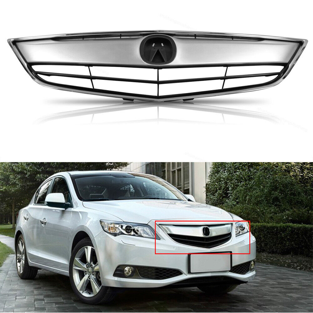 Fits 2013-15 ACURA ILX Hybrid Chrome Front Bumper Upper Grill Grille OE  Style | eBay