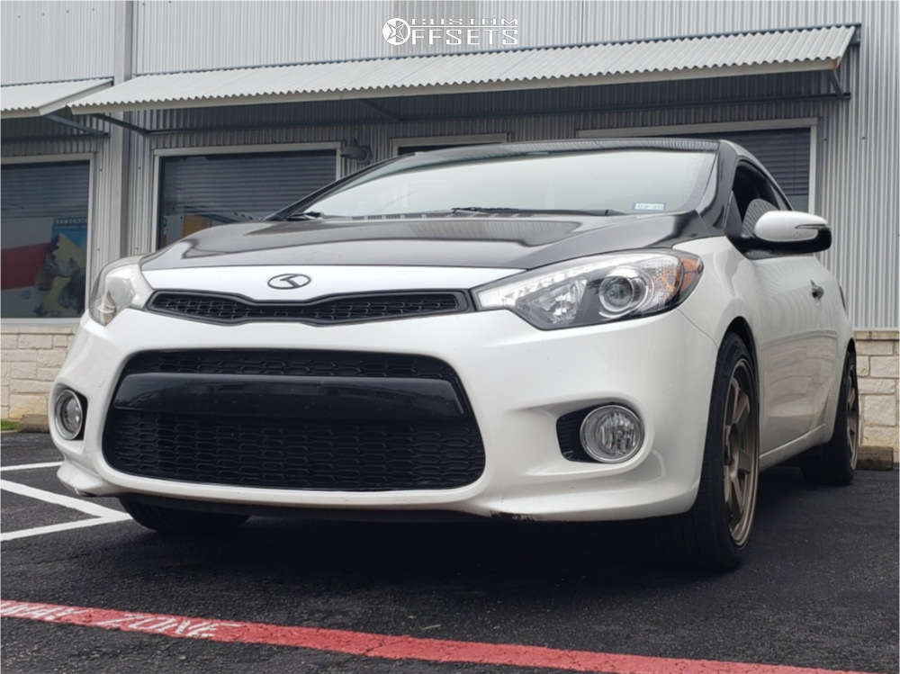 2016 Kia Forte Koup with 18x8 35 AVID1 AV6 and 215/45R18 Nexen N Fera Au7  and Stock | Custom Offsets