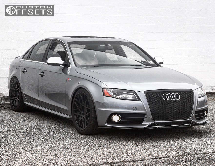 2010 Audi S4 with 19x8.5 35 Rotiform Blq and 255/35R19 Michelin Pilot Sport  A/s 3 Plus and Lowering Springs | Custom Offsets
