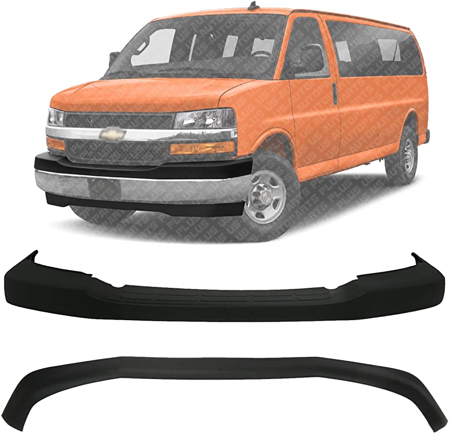 Amazon.com: US AUTO PARTS PLUS New Front Bumper Upper Cover + Lower Valance  Contoured Air Deflector Textured Direct Replacement For GMC Savana 1500  2500 3500 4500 / Chevrolet Express 2003-2017 GM1092226 GM1000693 :  Automotive