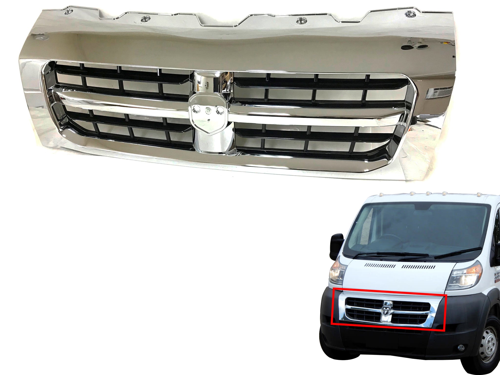 2014 2015 2016 2017 2018 Ram ProMaster 1500 2500 3500 Grille Front Bum –  Texas-e-parts