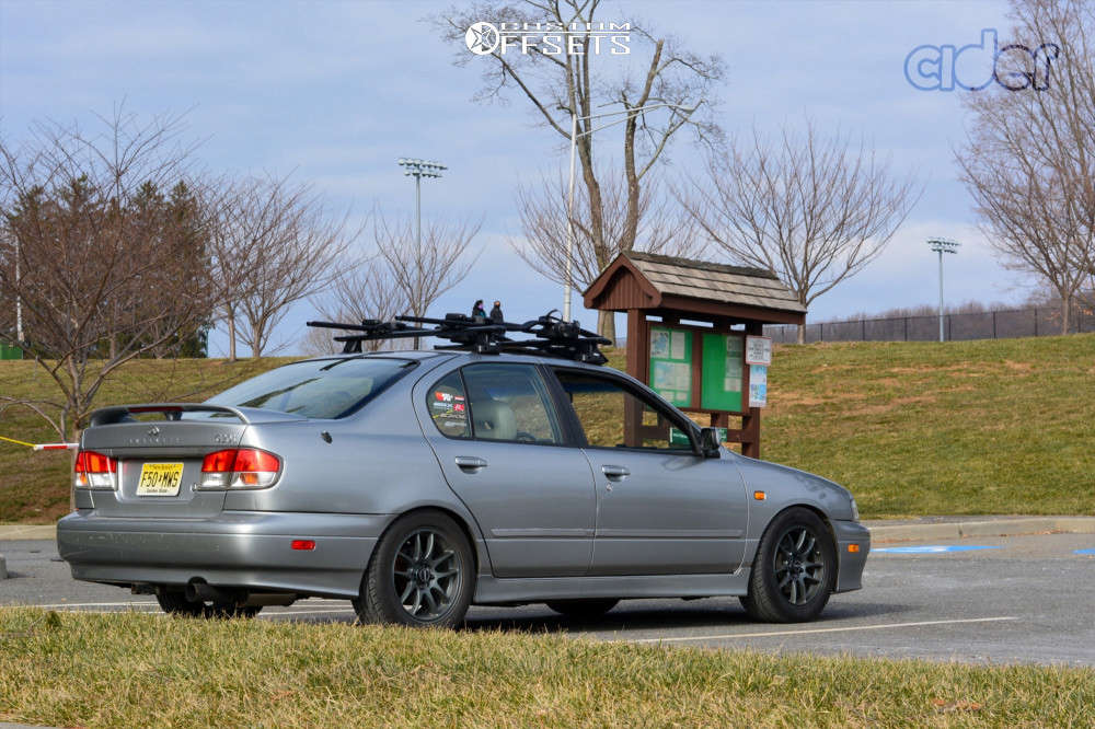 1999 INFINITI G20 with 16x7 40 Drag Dr31 and 225/50R16 General G-max As-05  and Coilovers | Custom Offsets