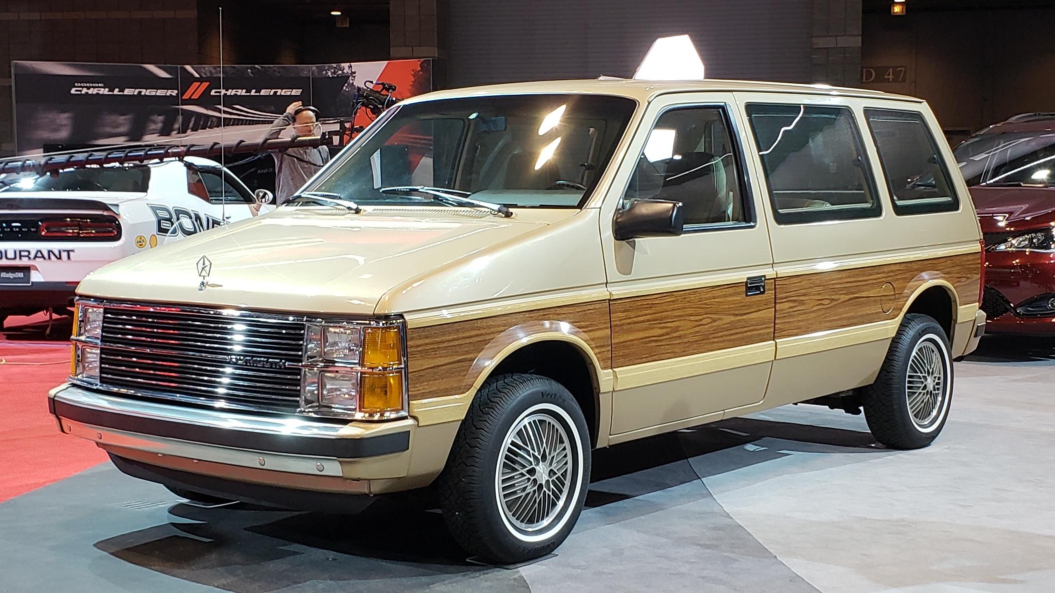 Thought you guys might get a kick out of this minty 1984 Plymouth Voyager  that Chrysler brought to the Chicago Auto Show : r/Autos