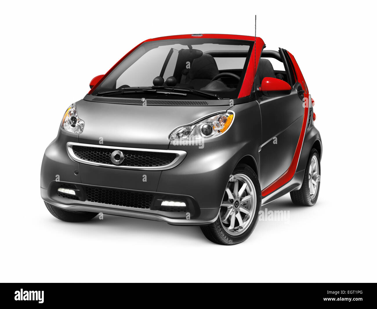 2015 Smart Fortwo Electric Drive Cabriolet electric car. Isolated on white  background with clipping path Stock Photo - Alamy
