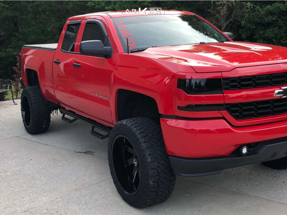 2019 Chevrolet Silverado 1500 LD Wheel Offset Aggressive > 1" Outside  Fender Suspension Lift 6.5" | 1193069 | ARKON OFF-ROAD