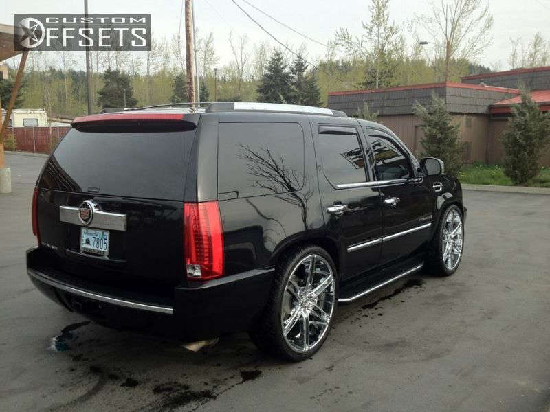 2008 Cadillac Escalade with 26x10 25 Dropstars DS05 and 305/30R26 Hankook  V12 and Air Suspension | Custom Offsets