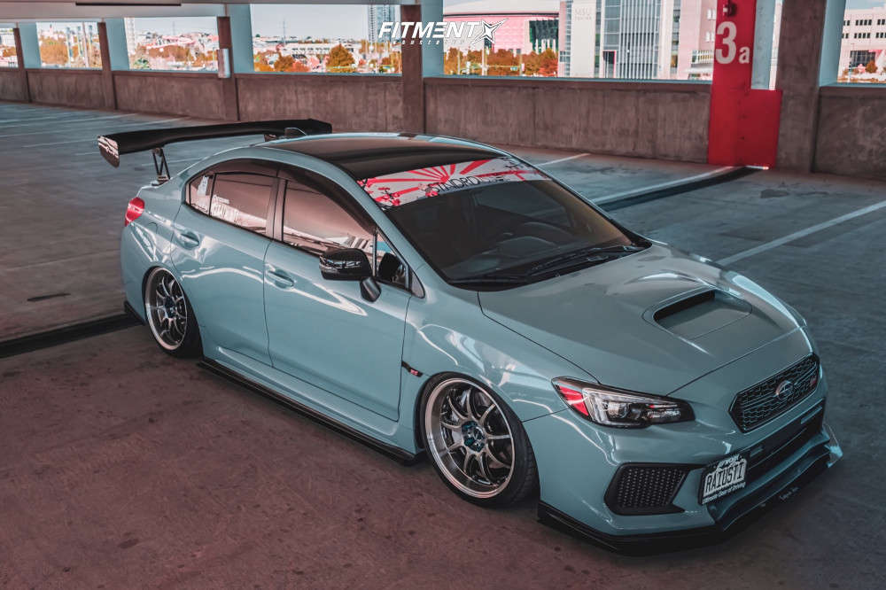 2019 Subaru WRX STI Limited with 19x9.5 Work Emotion D9r and Toyo Tires  245x35 on Air Suspension | 827002 | Fitment Industries