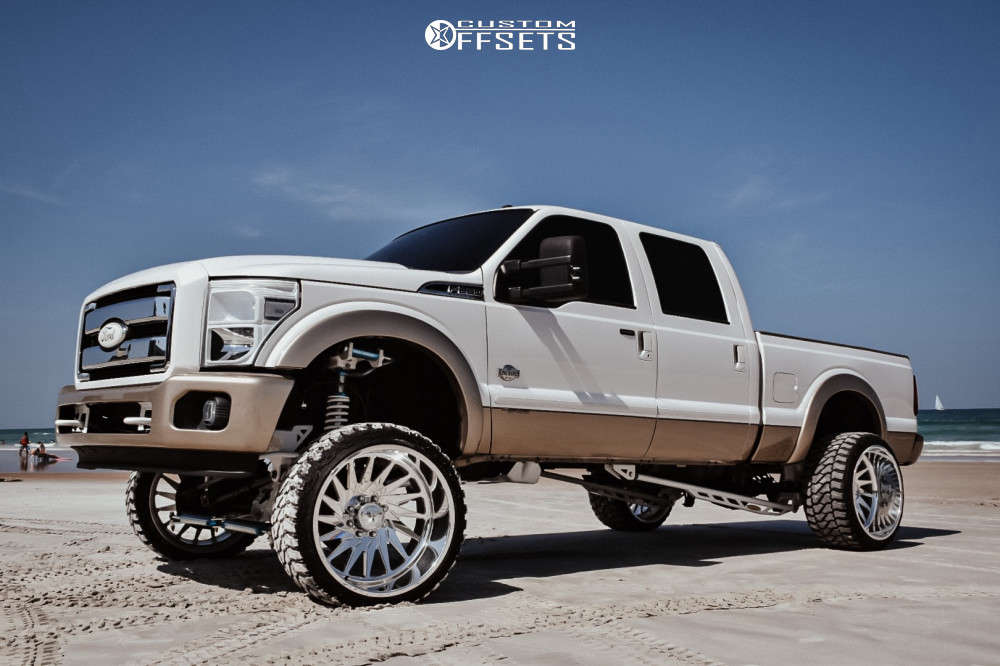 2014 Ford F-250 Super Duty with 24x14 -90 American Force Morph Cc and  33/14.5R24 Fury Offroad Country Hunter MTII and Suspension Lift 6.5" |  Custom Offsets