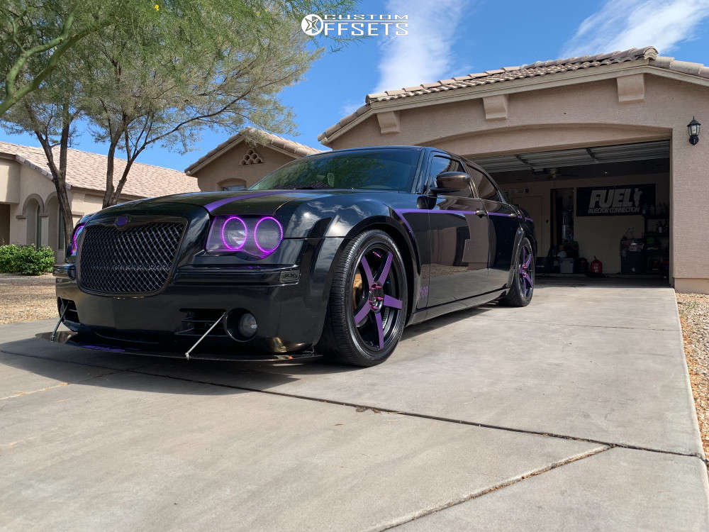 2010 Chrysler 300 with 20x8.5 20 Voxx Mga and 245/45R20 Kumho Ecsta Asx and  Lowering Springs | Custom Offsets