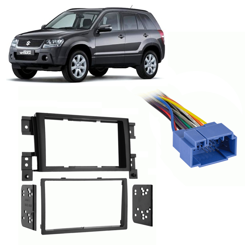 Fits Suzuki Grand Vitara 2006-2011 Double DIN Harness Radio Install Dash  Kit - Walmart.com