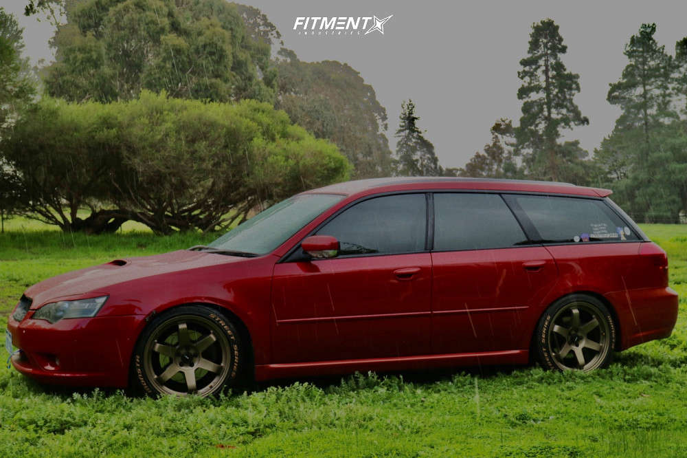 2004 Subaru Legacy GT with 18x8.5 AVID1 AV6 and Monster 245x45 on Coilovers  | 1146110 | Fitment Industries