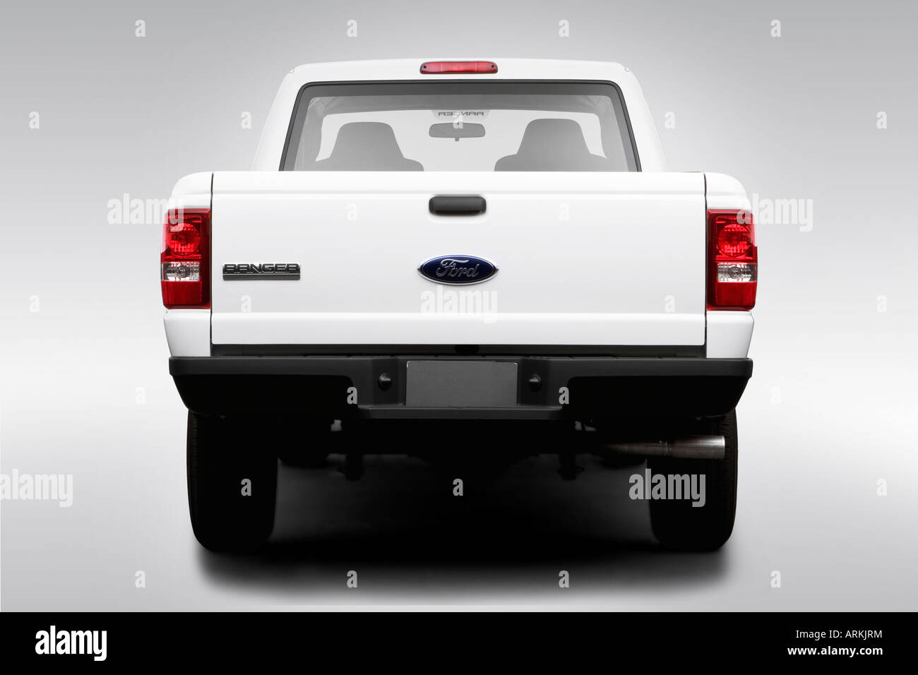 2008 Ford Ranger XL in White - Low/Wide Rear Stock Photo - Alamy
