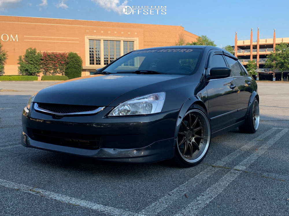 2005 Honda Accord with 19x9.5 22 Aodhan Ds07 and 225/35R19 Nankang Ns-25  and Lowering Springs | Custom Offsets