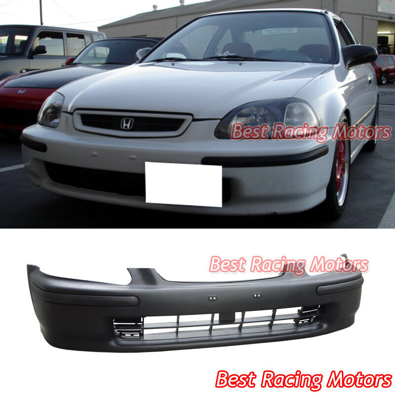 For 1996-1998 Honda Civic 2/3/4dr SIR Style Front Bumper Cover + JDM  Molding | eBay