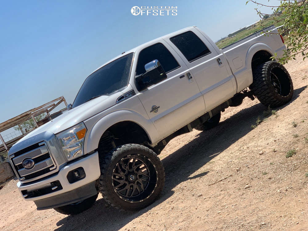 2016 Ford F-350 Super Duty with 24x14 -76 TIS 544BM and 375/40R24 Atturo  Trail Blade Boss and Suspension Lift 5" | Custom Offsets