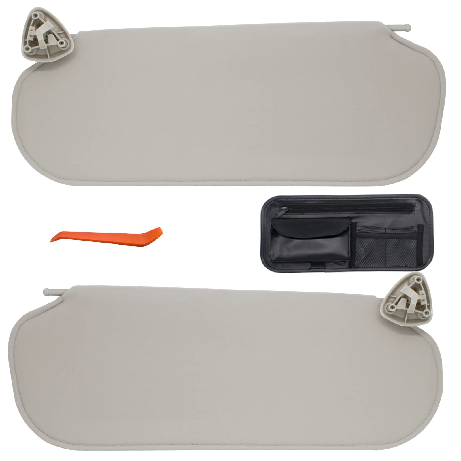 Driver/Left & Passenger/Right Side Sun Visor Compatible with Chevrolet  Express GMC Savana 1500 2500 3500 4500 1999-2019 Replaces# 84054688  84054695 Beige