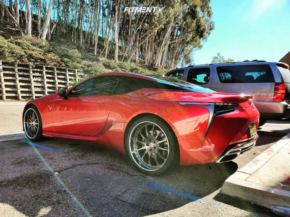 2019 Lexus LC500 Base with 22x9.5 HRE 643R and Pirelli 255x35 on Stock  Suspension | 892478 | Fitment Industries