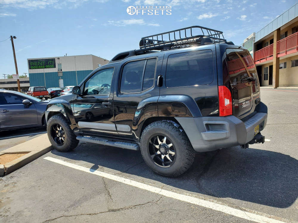 2006 Nissan Xterra with 18x9 -12 Panther Offroad 578 and 275/70R18 Venom  Power Terra Hunter X/T and Stock | Custom Offsets