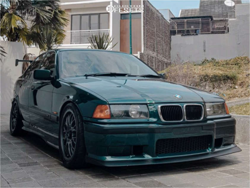 1998 BMW 323i with 17x7.5 38 DTM DT-10 and 235/40R17 GT Radial Champiro Sx2  and Coilovers | Custom Offsets