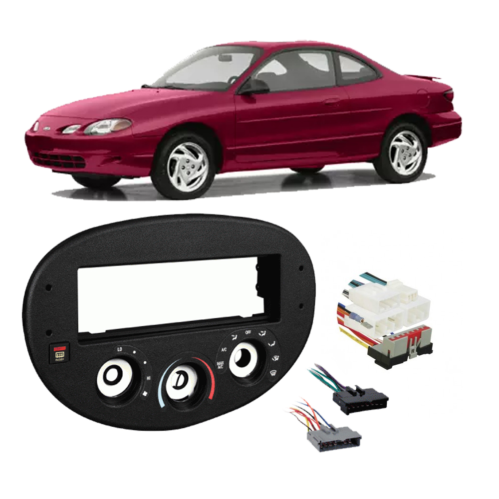 Ford Escort ZX2 2003 Single DIN Stereo Harness Radio Install Dash Kit  Package - Walmart.com