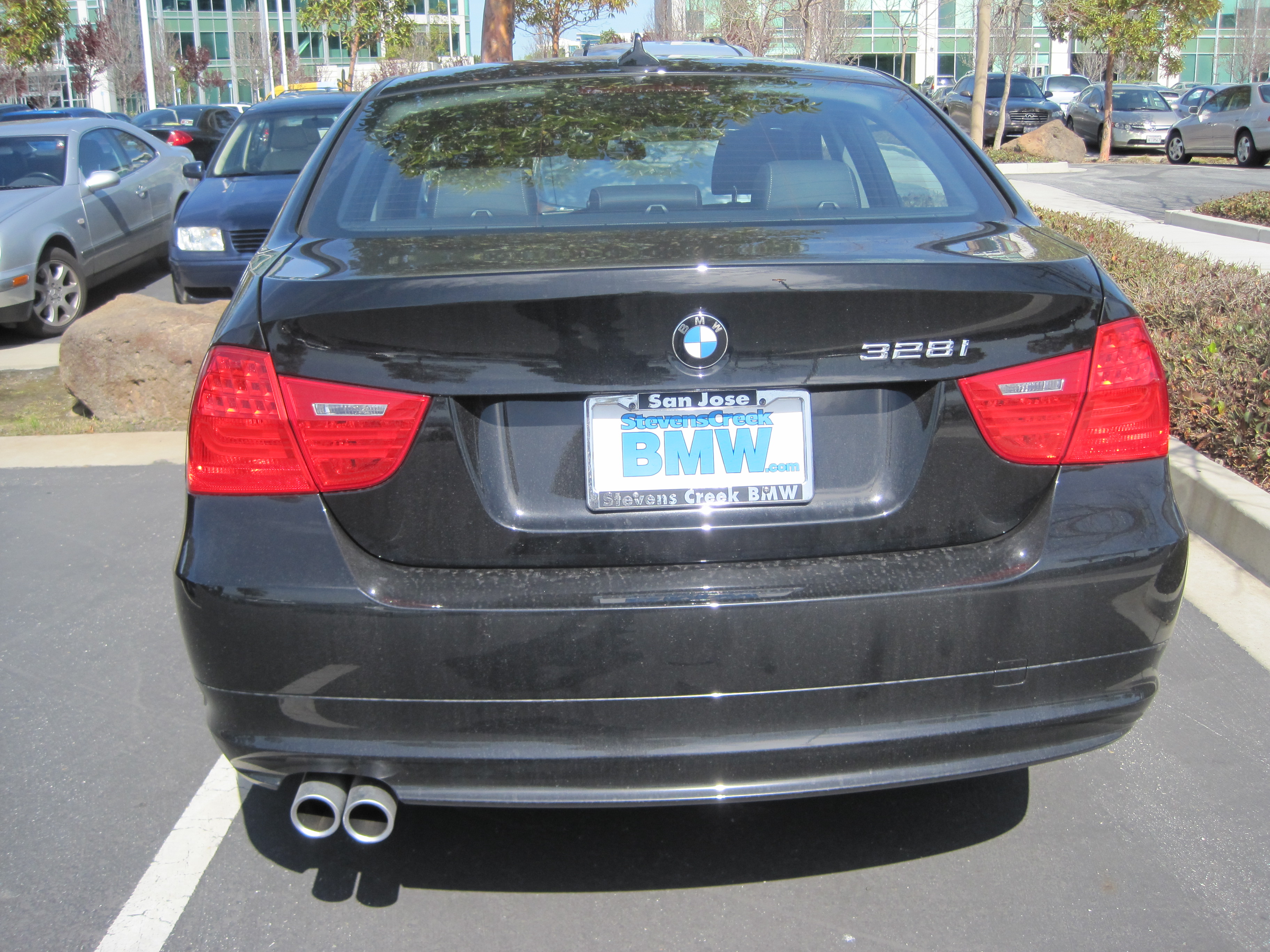 File:2010 black BMW 328i rear.JPG - Wikimedia Commons