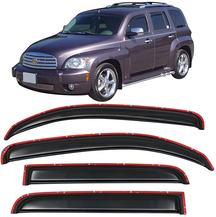 Amazon.com: Window Visor Compatible with 2006-2011 Chevy HHR 4Door, Acrylic  in-Channel Smoke Tinted 4PCS Sun Rain Shade Guard Wind Vent Air Deflector  by IKON MOTORSPORTS, 2007 2008 2009 2010 : Automotive