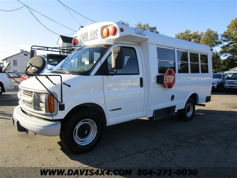 2002 Chevrolet Express 3500 Shuttle Bus/School Bus Style Girardin Minibus  Single Rear Wheel Short