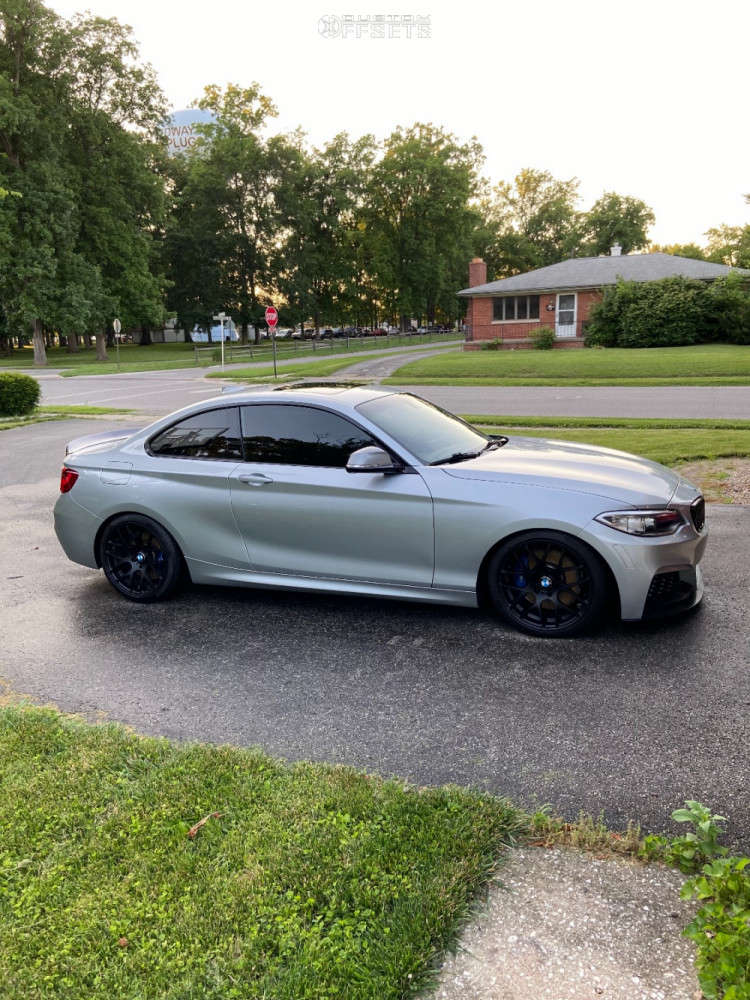 2015 BMW M235i with 18x8.5 35 VMR V710 and 225/40R18 Pirelli Pzero All  Season Plus and Lowering Springs | Custom Offsets