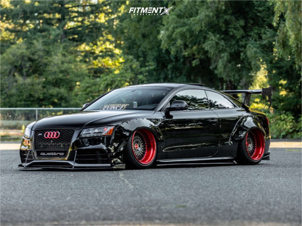 2008 Audi S5 Base with 19x11.5 WatercooledIND Mt10 and Lexani 265x35 on Air  Suspension | 771530 | Fitment Industries