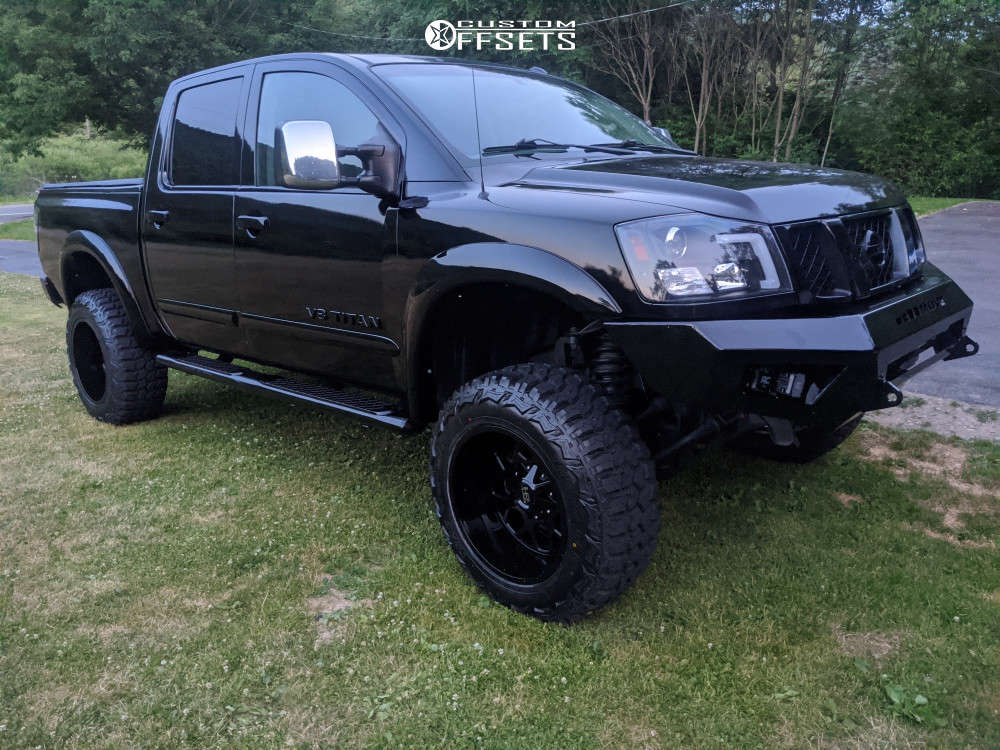 2008 Nissan Titan with 20x12 -44 Hardrock Gunner and 35/12.5R20 Thunderer  Trac Grip M/t and Suspension Lift 6" | Custom Offsets