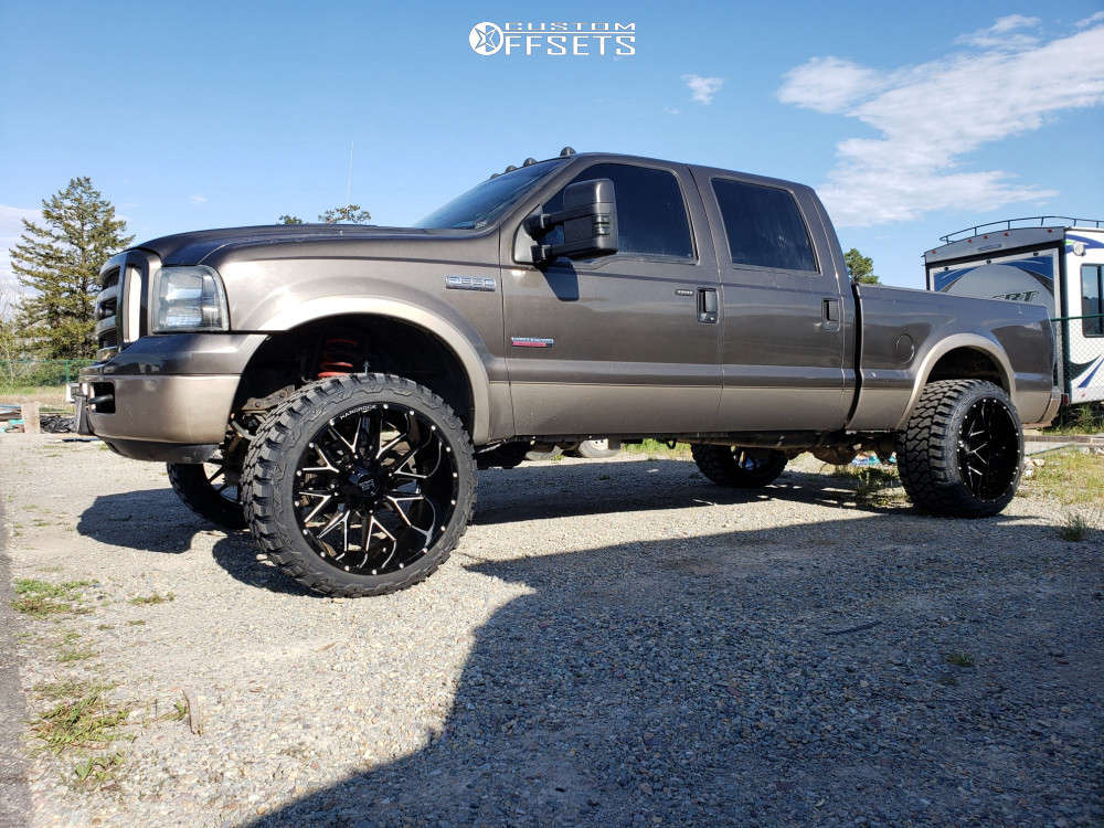 2005 Ford F-250 Super Duty with 24x14 -76 Hardrock Affliction and  35/15.5R24 Fury Offroad Country Hunter MTII and Suspension Lift 3.5" |  Custom Offsets