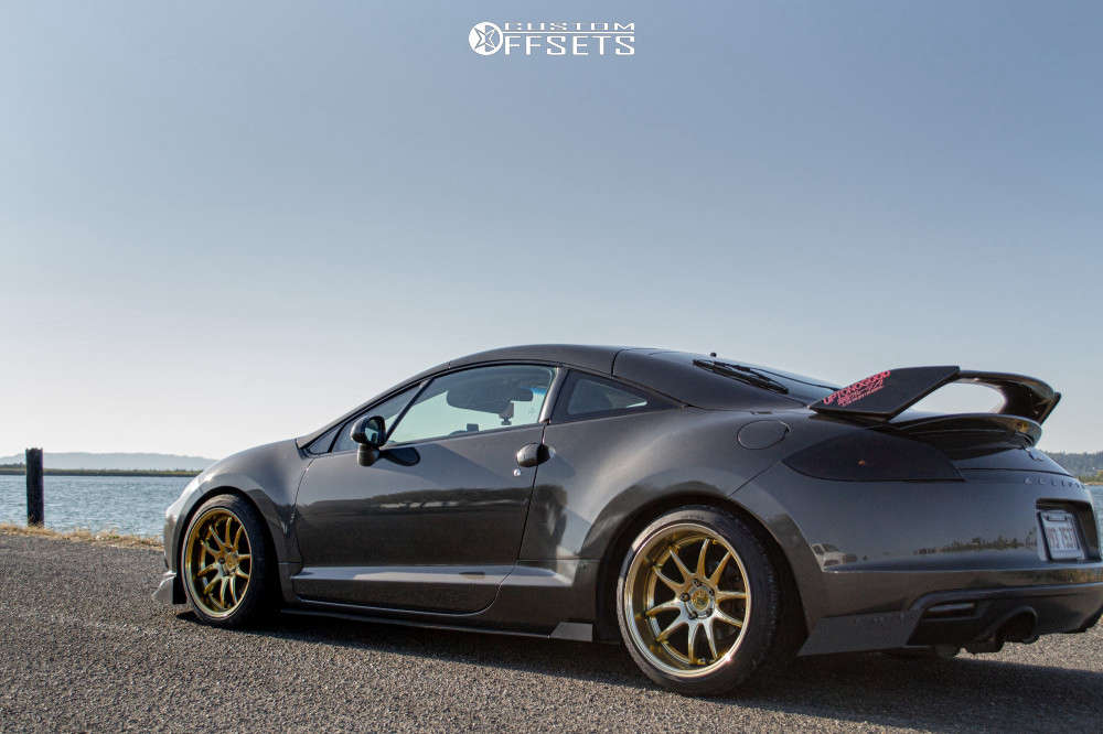 2011 Mitsubishi Eclipse with 18x9.5 33 Aodhan DS02 and 255/35R18 Toyo Tires  Extensa Hp Ii and Coilovers | Custom Offsets