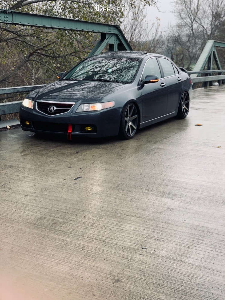 2005 Acura TSX with 18x8 40 Niche Verona and 205/35R18 Nankang NS-25 and  Coilovers | Custom Offsets