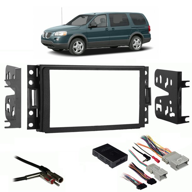 Fits Pontiac Montana SV6 2005 Double DIN Harness Radio Install Dash Kit -  Walmart.com