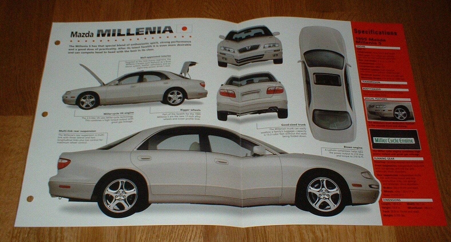 1999 MAZDA MILLENIA S ORIGINAL IMP BROCHURE SPECS INFO 93-99 98 97 | eBay