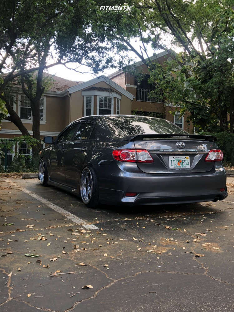 2012 Toyota Corolla S with 18x9.5 Aodhan Ah08 and Ironman 205x40 on  Coilovers | 663528 | Fitment Industries