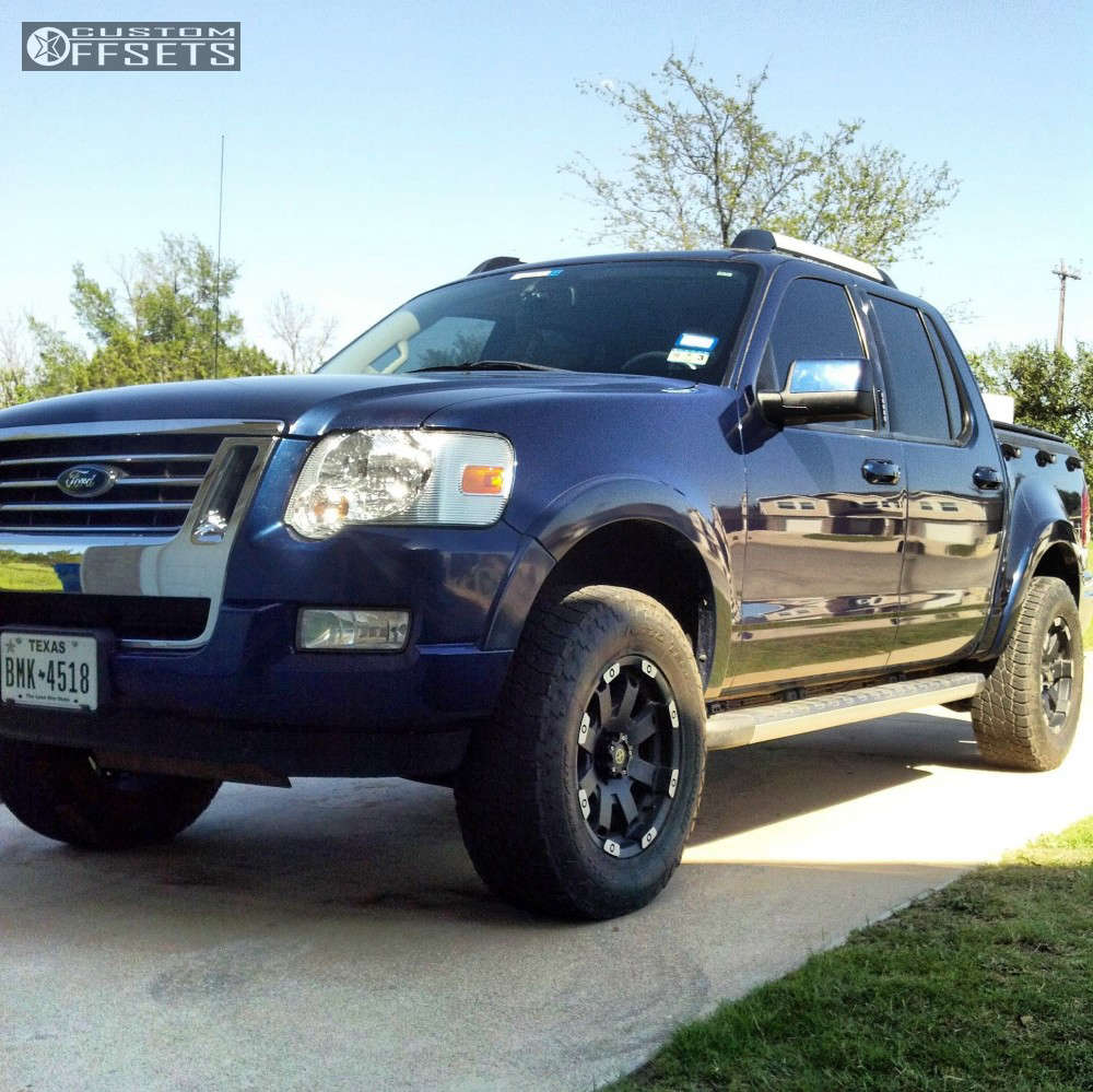 2008 Ford Explorer Sport Trac with 17x8 American Racing ATX Crawl and  265/65R17 Nitto Terra Grappler G2 and Stock | Custom Offsets