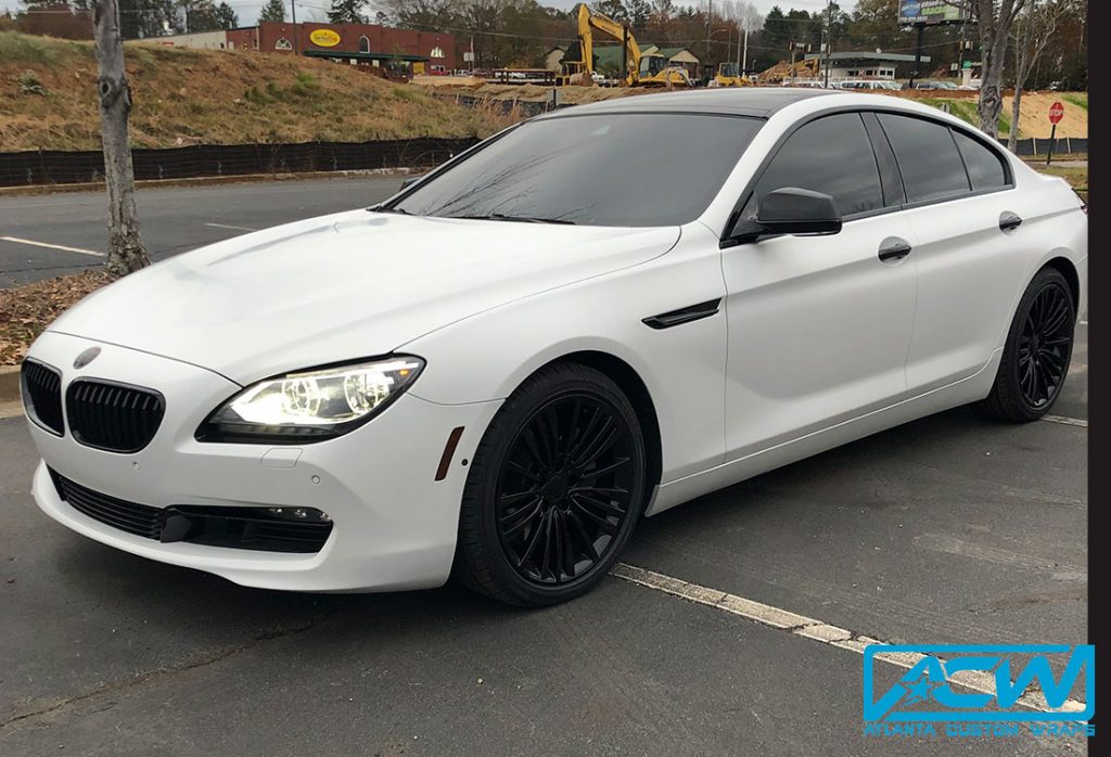 2017 BMW 650i Gran Coupe Brown Metallic to Flip Ghost Pearl - Atlanta  Custom Wraps